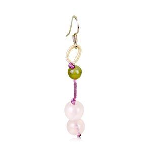 Alluring Beads Rose Quartz Gemstone Earrings